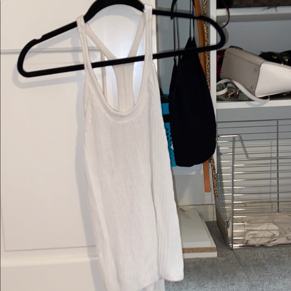 White knit tank top
